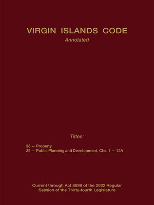 cover image of Virgin Islands Code Annotated